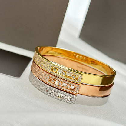 [⭐Shinejoy]Move Noa Rose Gold Pavé Diamond Bangle Bracelet