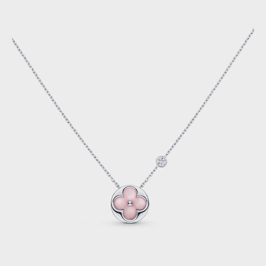 [⭐Shinejoy]サンモチーフ ピンクMOP シルバーブレスレット
