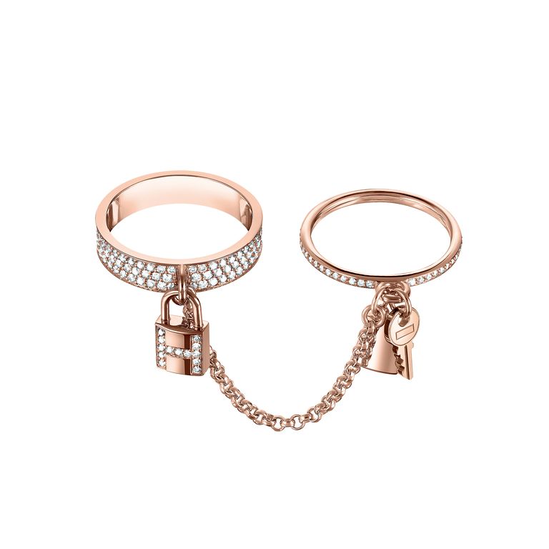 [⭐Shinejoy]HM KELLY CLOCHETTE DOUBLE RING IN  WITH DIAMONDS