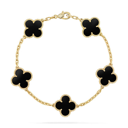 [⭐Shinejoy] CLOVER 5 MOTIF ONYXS BRACELET COLLECTION