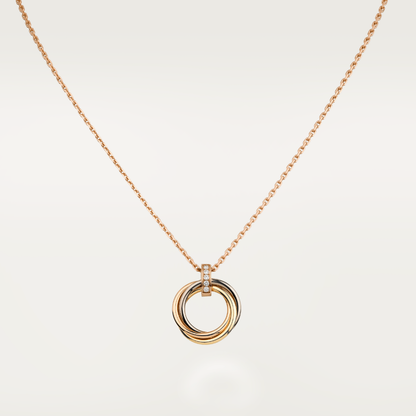 [⭐Shinejoy]TRINITY NECKLACE GOLD  DIAMONDS