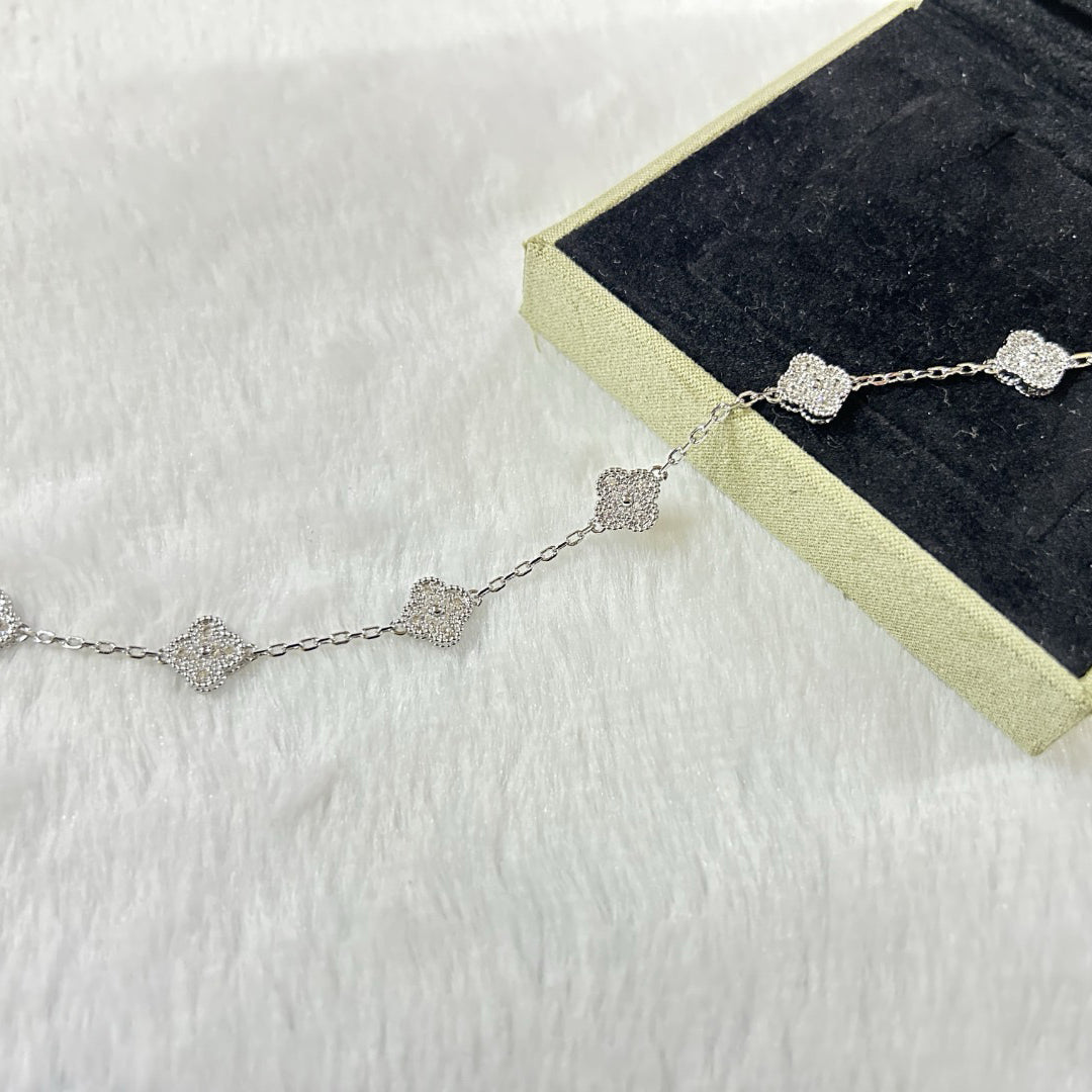 [⭐Shinejoy]CLOVER 6 MOTIF DIAMOND BRACELET