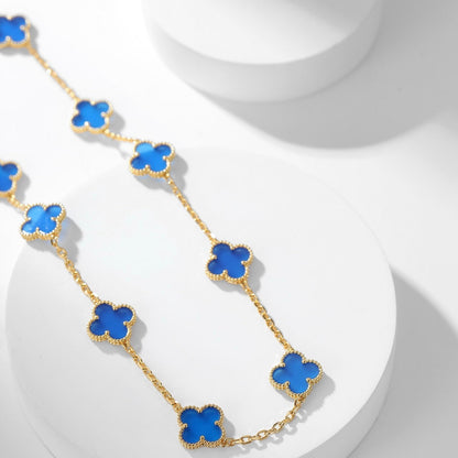 {
  "⭐Shinejoy": "CLOVER 10モチーフ ブルーアゲート ネックレス"
}