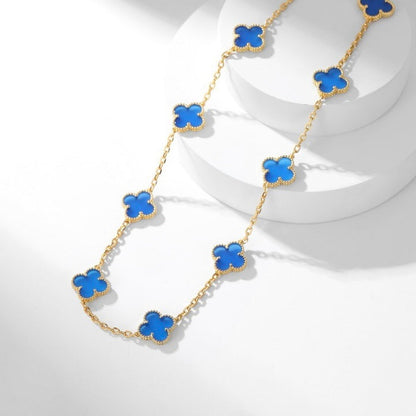 {
  "⭐Shinejoy": "CLOVER 10モチーフ ブルーアゲート ネックレス"
}