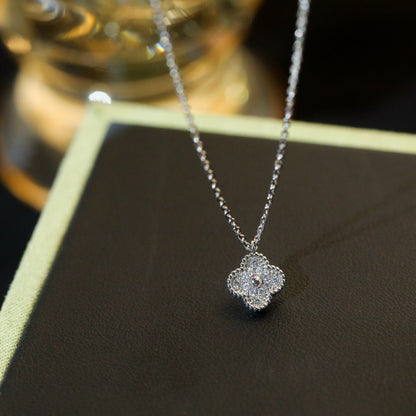 [⭐Shinejoy]CLOVER MINI 9.5MM PENDANT DIAMOND NECKLACE