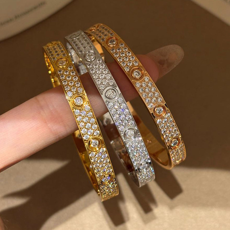 [⭐Shinejoy]LOVE BRACELET 6.1MM DIAMOND-PAVED 10 BIG DIAMONDS