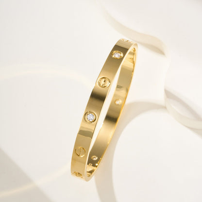 [⭐Shinejoy]LOVE ブレスレット 6.1MM 4ダイヤモンド