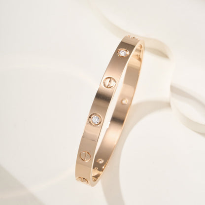 [⭐Shinejoy]LOVE ブレスレット 6.1MM 4ダイヤモンド
