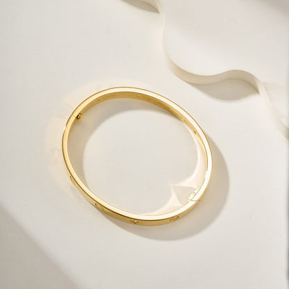 [⭐Shinejoy]LOVE ブレスレット 6.1MM 4ダイヤモンド