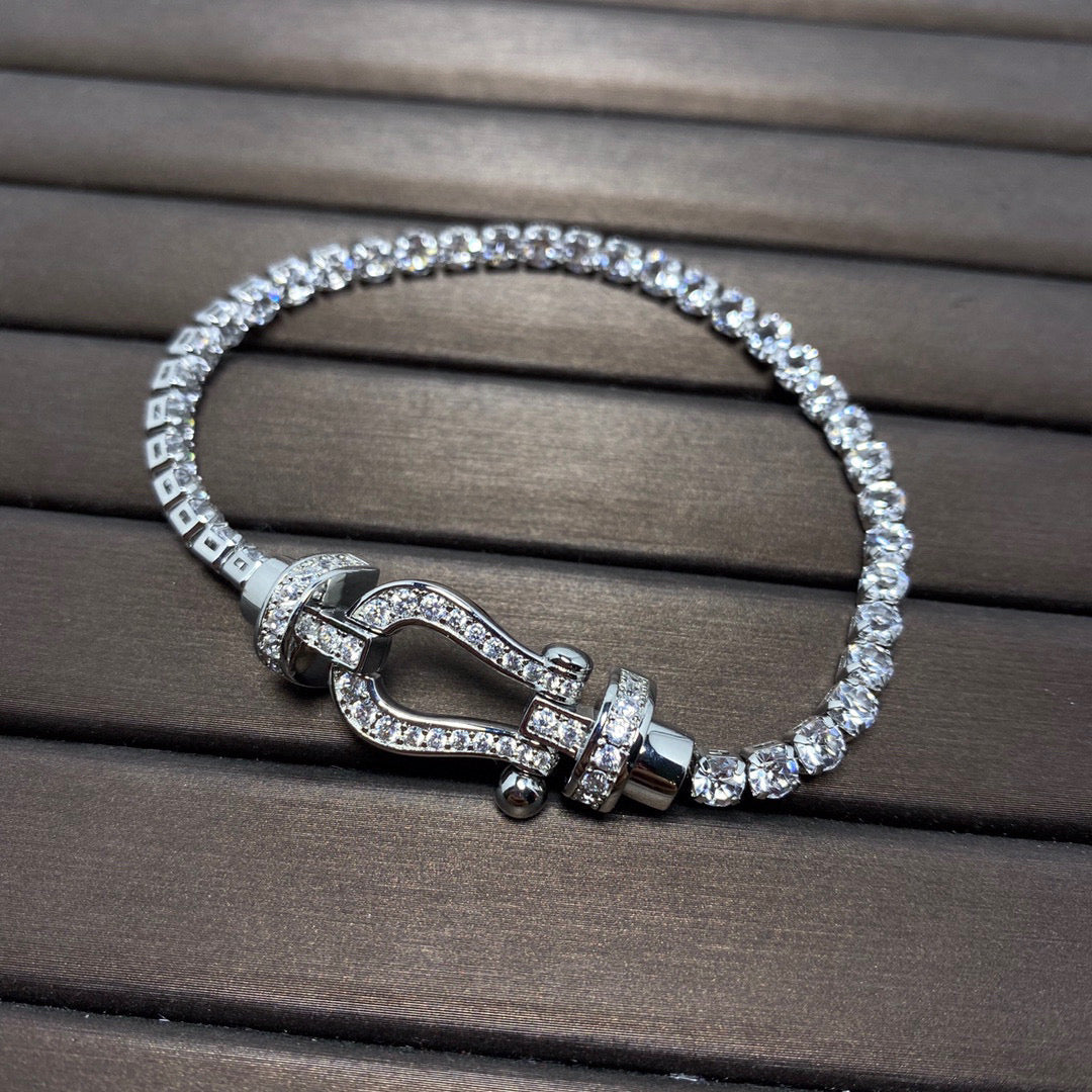[⭐Shinejoy]FORCE  HORSESHOE  DIAMOND TENNIS BRACELET
