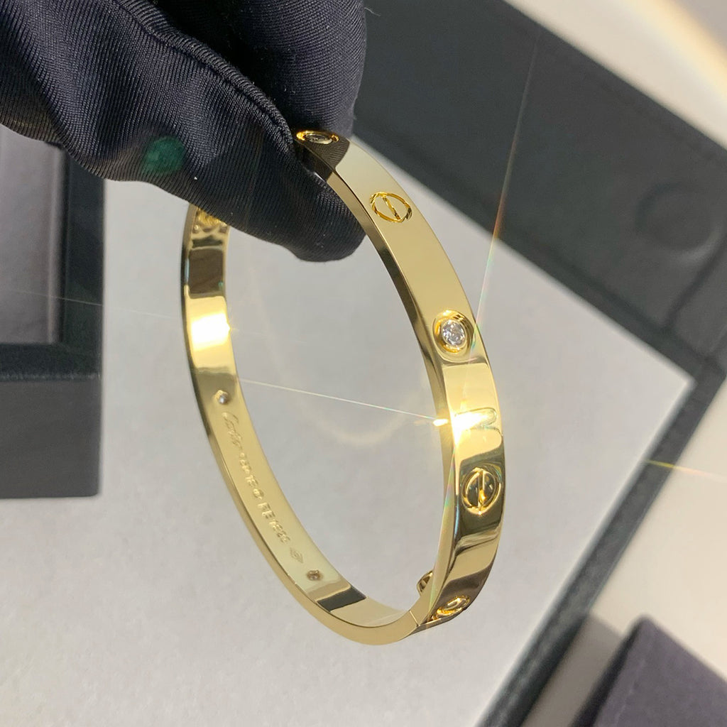 [⭐Shinejoy]LOVE ブレスレット 6.1MM 4ダイヤモンド