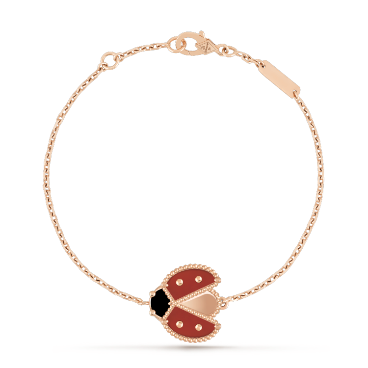 [⭐Shinejoy]LUCKY SPRING 1モチーフ ピンクゴールドブレスレット