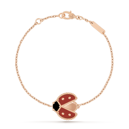 [⭐Shinejoy]LUCKY SPRING 1モチーフ ピンクゴールドブレスレット