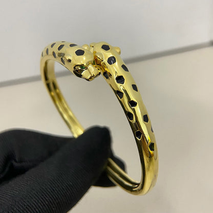 [⭐Shinejoy]パンテール ドゥーブル ヘッド オープンブレスレット