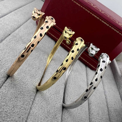 [⭐Shinejoy]パンテール ドゥーブル ヘッド オープンブレスレット