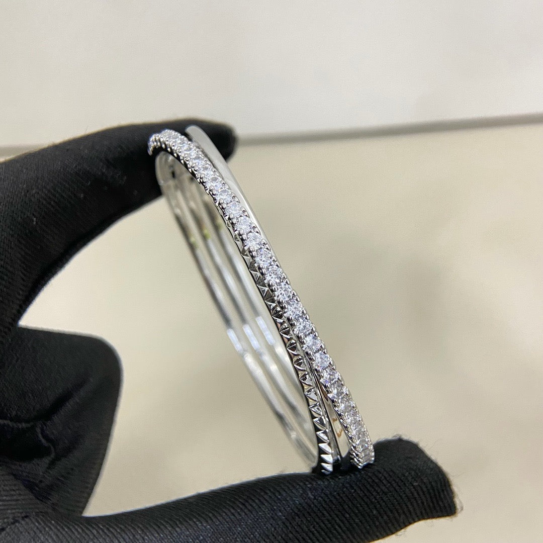 [⭐Shinejoy]エタンセル ハーフパヴェ ダイヤモンドブレスレット