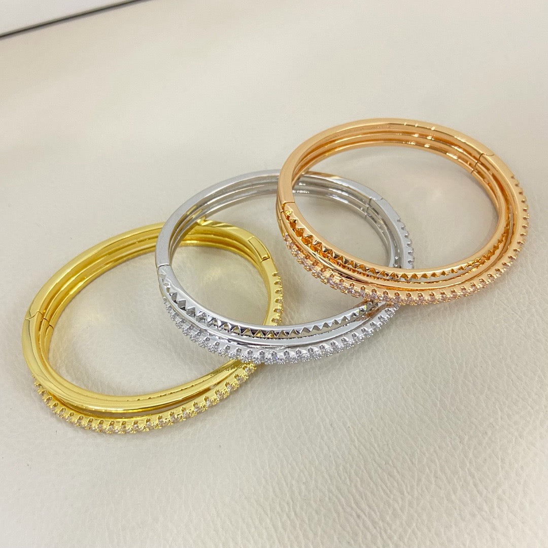 [⭐Shinejoy]エタンセル ハーフパヴェ ダイヤモンドブレスレット