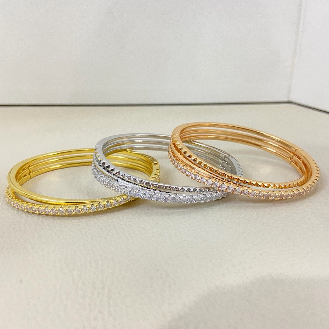 [⭐Shinejoy]エタンセル ハーフパヴェ ダイヤモンドブレスレット