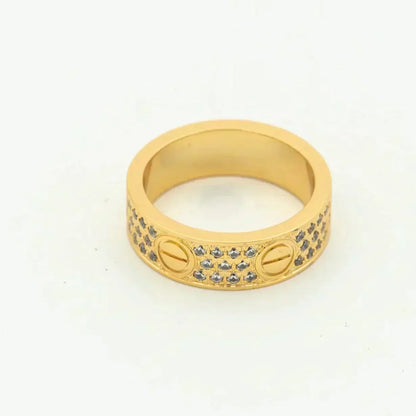 [⭐Shinejoy]LOVE リング 5.5MM ダイヤモンド パヴェ