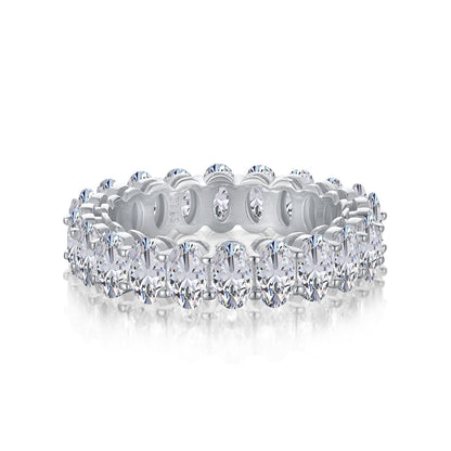 [Shinejoy Jewelry]華やかなオーバルカットテニスリング