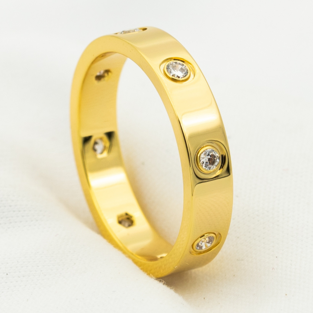 [⭐Shinejoy]LOVE リング 3.6MM 8ダイヤモンド