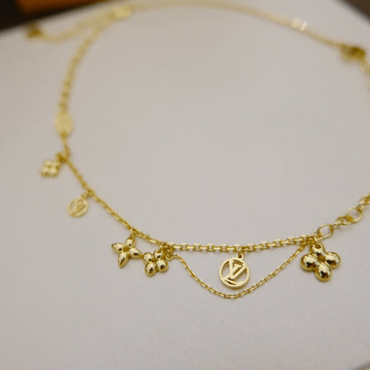 [⭐Shinejoy]BLOOMING SUPPLE NECKLACE BRASS