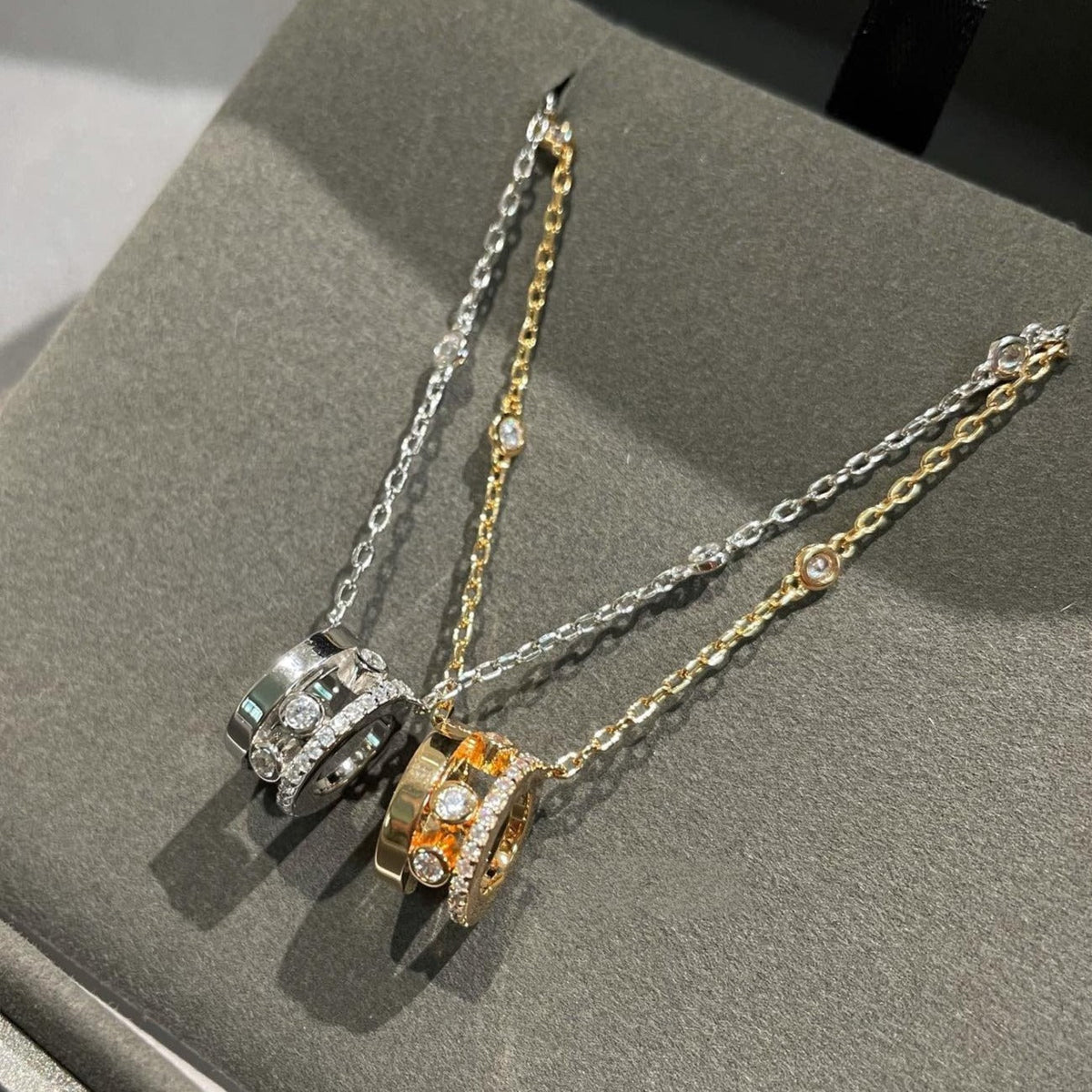 [⭐Shinejoy]チェーンムーブ ロマーヌ ペンダントネックレス