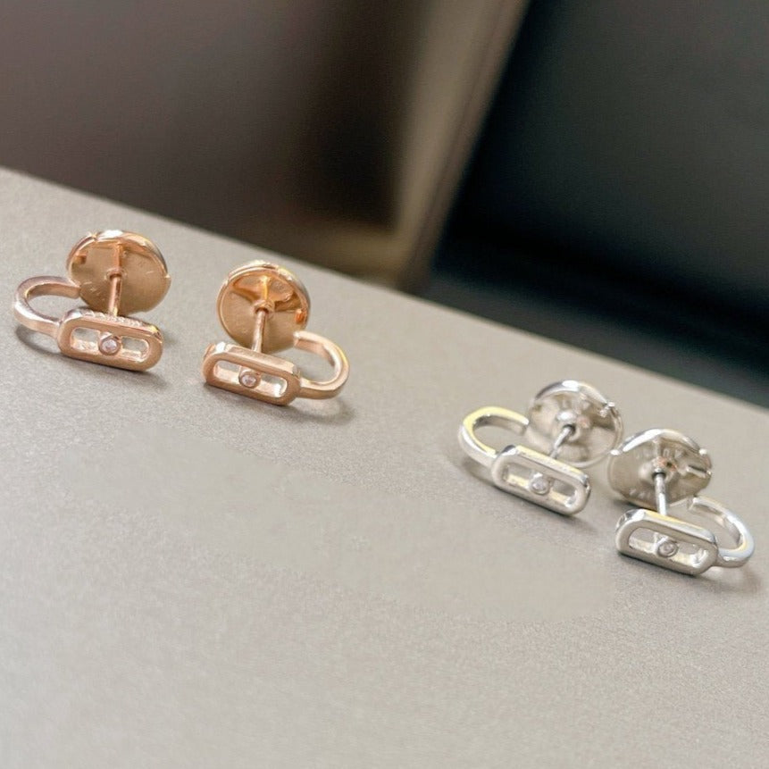 [⭐Shinejoy]CREOLES MOVE UNO MINI 1 ダイヤモンドイヤリング