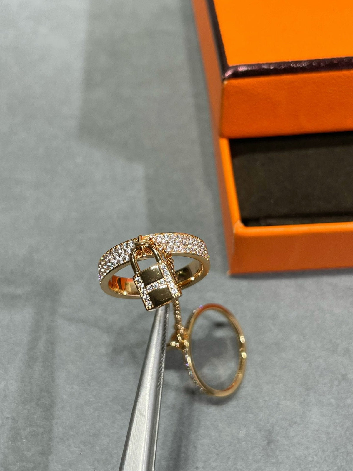 [⭐Shinejoy]HM KELLY CLOCHETTE DOUBLE RING IN  WITH DIAMONDS