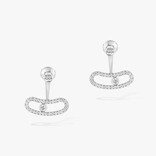 [⭐Shinejoy]ムーヴ ウノ シルバー ダイヤモンド ピアス