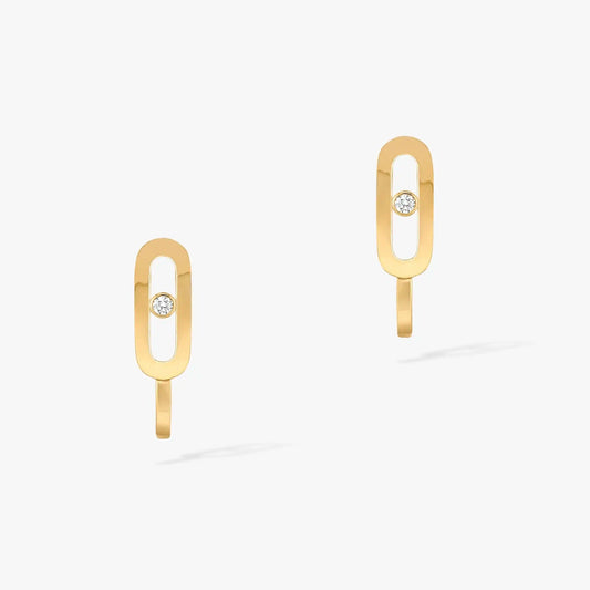[⭐Shinejoy]CREOLES MOVE UNO MINI 1 ダイヤモンドイヤリング