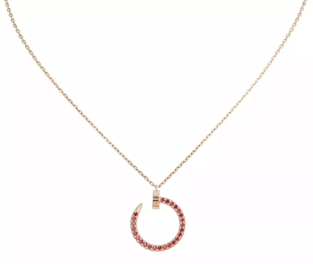 [⭐Shinejoy]JUSTE NECKLACE GOLD RED DIAMONDS