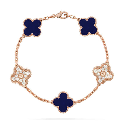[⭐Shinejoy]CLOVER 5 MOTIF LAPIS LAZULI BRACELET COLLECTION