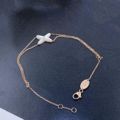 [⭐Shinejoy]JEUX BRACELET WHITE MOP PINK GOLD 1 DIAMOND