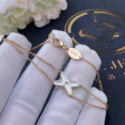 [⭐Shinejoy]JEUX BRACELET WHITE MOP PINK GOLD 1 DIAMOND