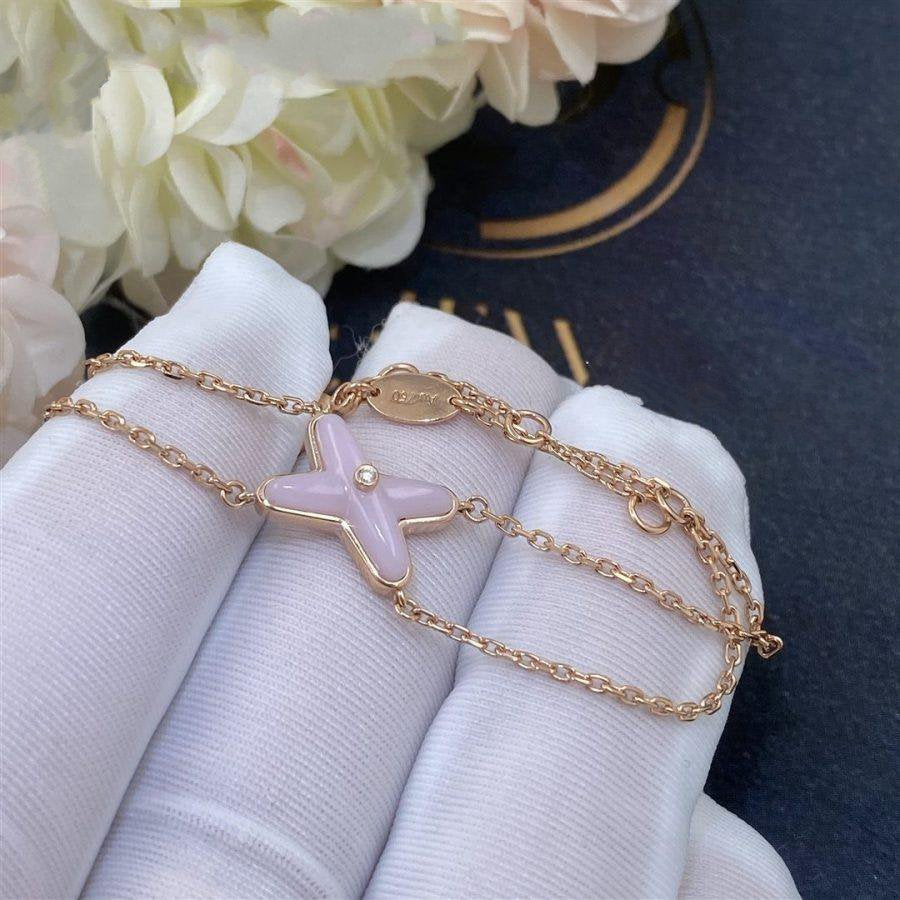 [⭐Shinejoy]JEUX BRACELET PINK MOP PINK GOLD 1 DIAMOND