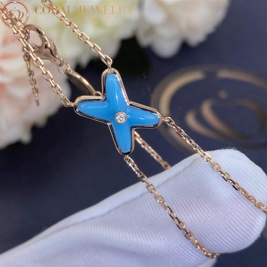 [⭐Shinejoy]JEUX BRACELET TURQUOISE PINK GOLD 1 DIAMOND