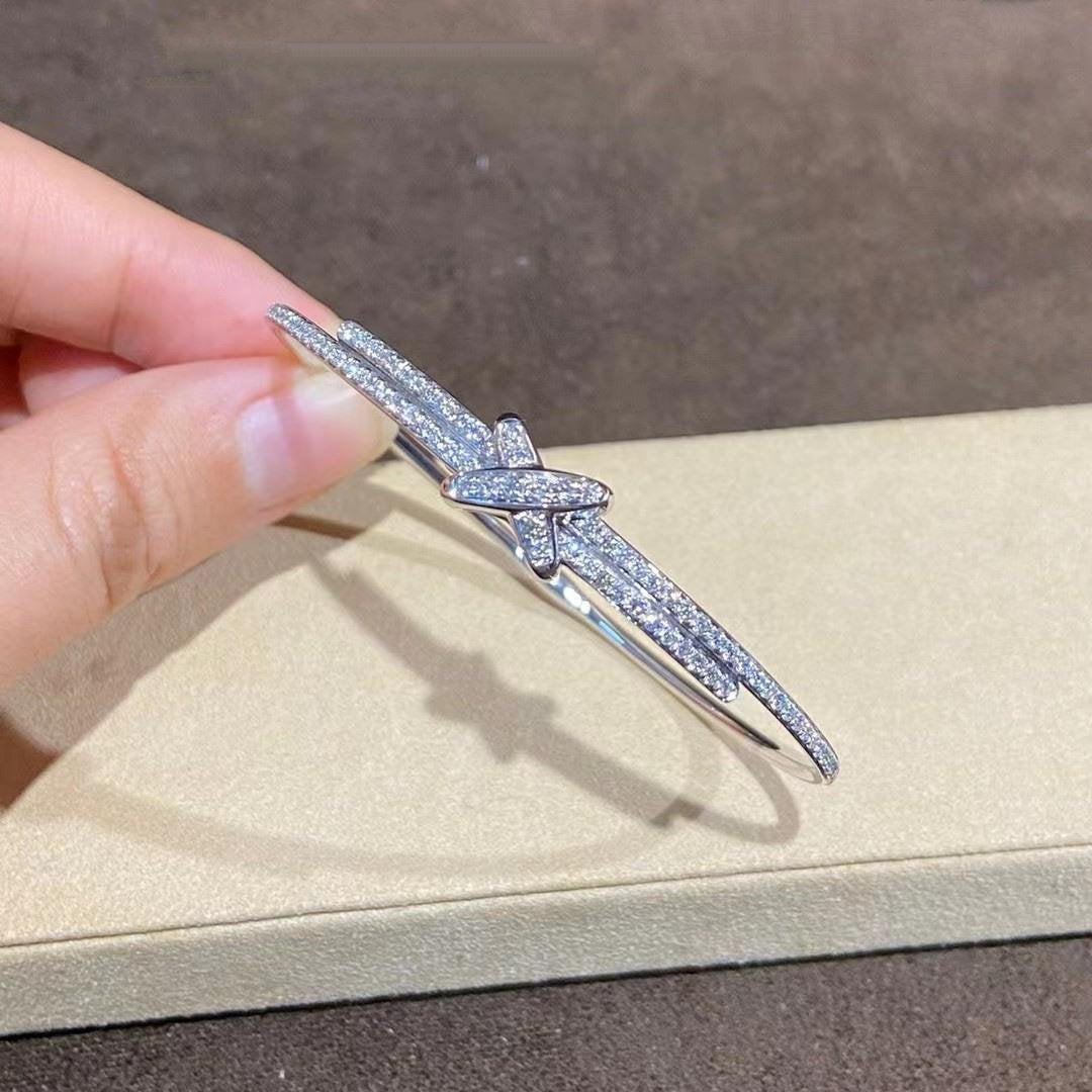 [⭐Shinejoy]ダイヤモンドシルバーブレスレットセット