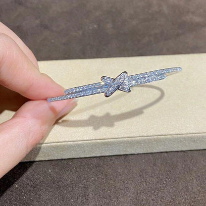 [⭐Shinejoy]ダイヤモンドシルバーブレスレットセット