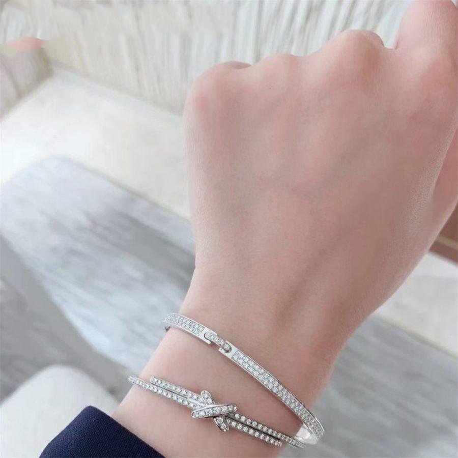 [⭐Shinejoy]ダイヤモンドシルバーブレスレットセット