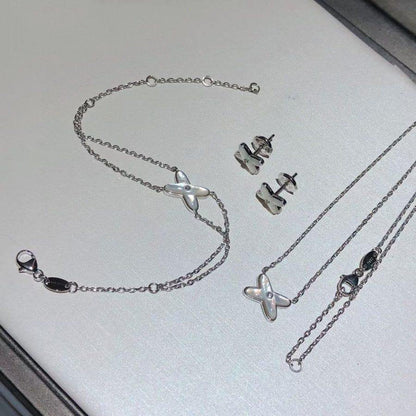 [⭐Shinejoy]JEUX BRACELET WHITE MOP SILVER 1 DIAMOND