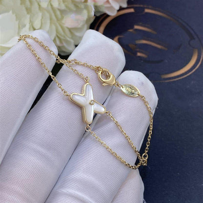 [⭐Shinejoy]JEUX BRACELET WHITE MOP GOLD 1 DIAMOND