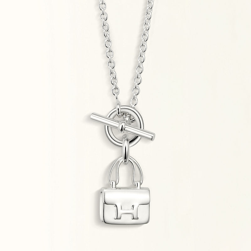 [⭐Shinejoy]POP H ペンダント シルバーネックレス