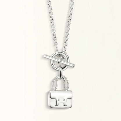 [⭐Shinejoy]POP H ペンダント シルバーネックレス
