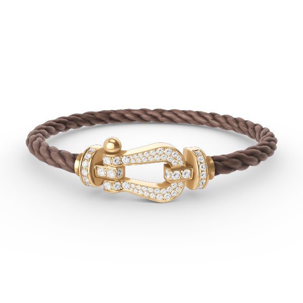 [⭐Shinejoy]FORCE LARGE HORSESHOE FULL DIAMOND BRACELET GOLD