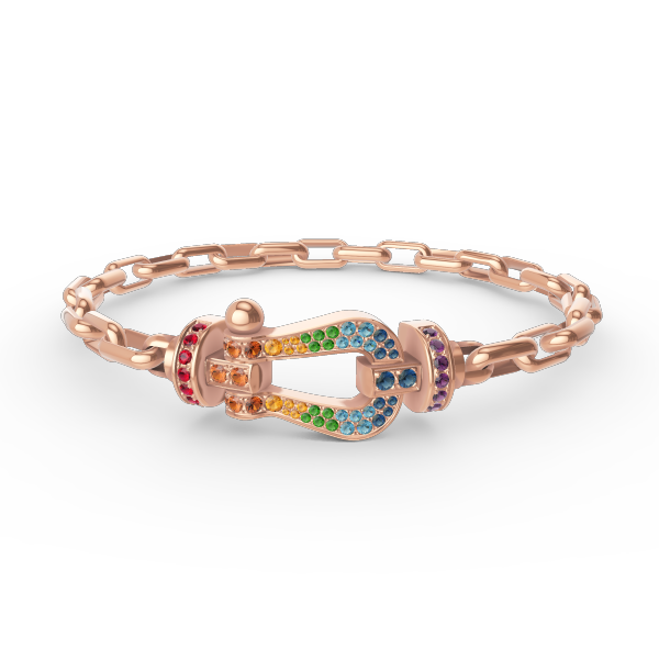 [⭐Shinejoy]FORCE LARGE HORSESHOE CLASP  METAL BRACELET