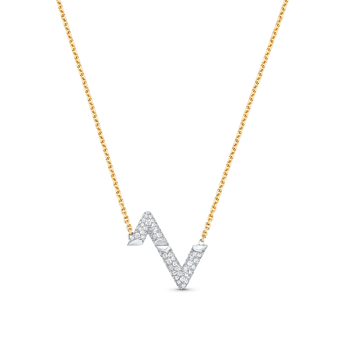[⭐Shinejoy]VOLT SILVER DIAMOND PEDANT NECKLACE