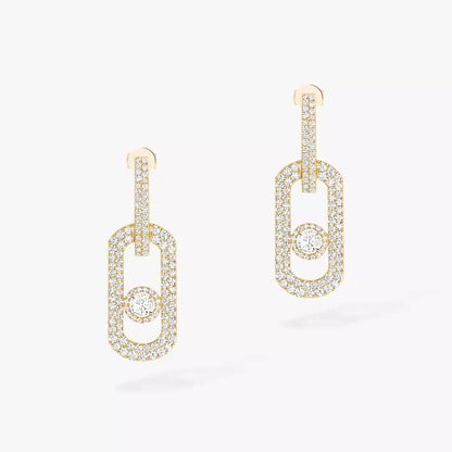 [⭐Shinejoy]So Move XL パヴェ ダイヤモンド ペンダント ピアス