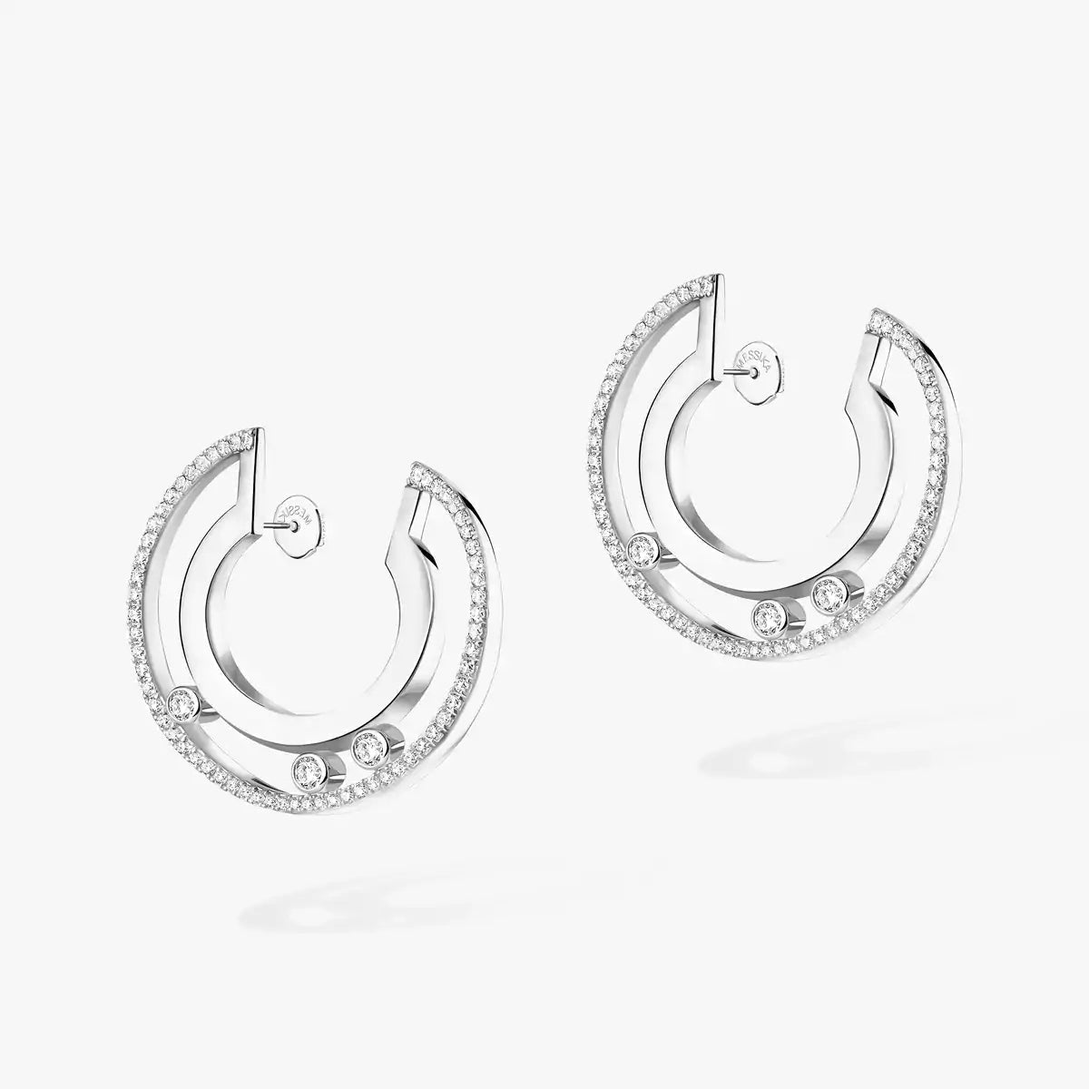 [⭐Shinejoy]ムーヴ ロマーヌ スモール ダイヤモンド フープピアス