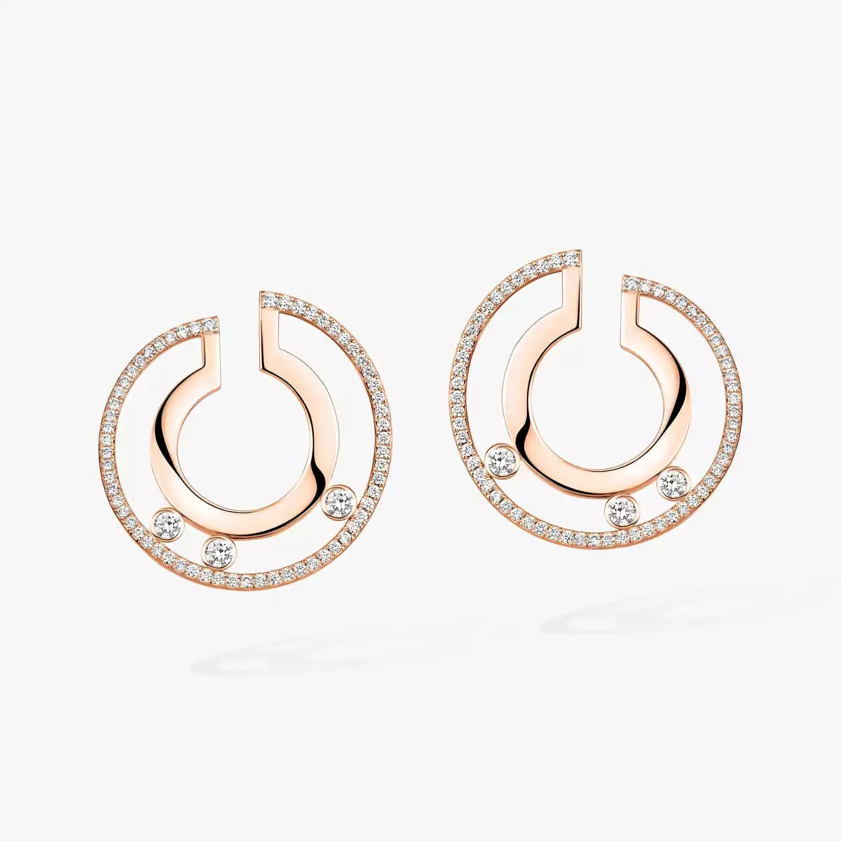 [⭐Shinejoy]ムーヴ ロマーヌ スモール ダイヤモンド フープピアス